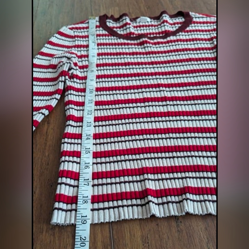 Garage Ribbed Striped Top Size large - Picture 5 of 7